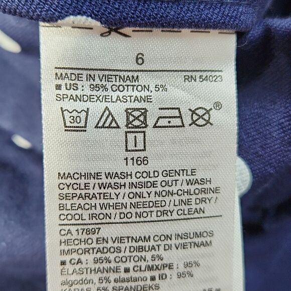 ☔️💜Old Navy Blue & Polka Dot Print Pixie Ankle Pants Size 6 - Picture 12 of 12